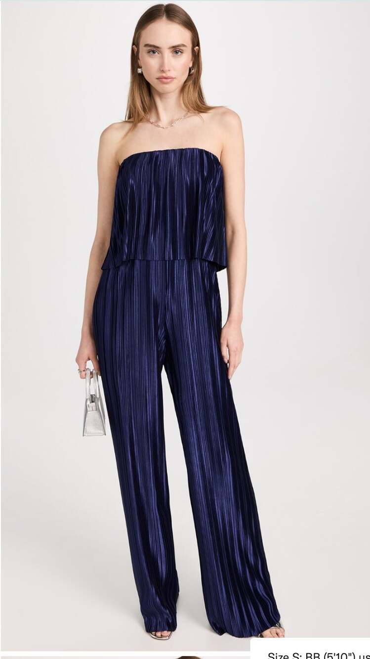 AMANDA UPRICHARD NWT Collina Jumpsuit in Blue // XS